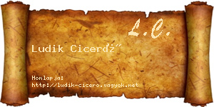 Ludik Ciceró névjegykártya